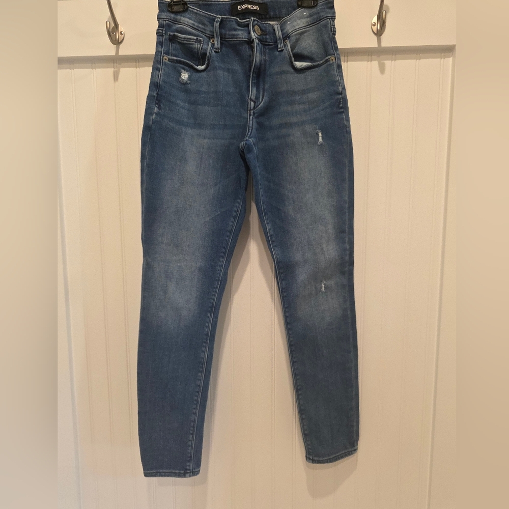 Express Women's Skinny Jeans - Blue